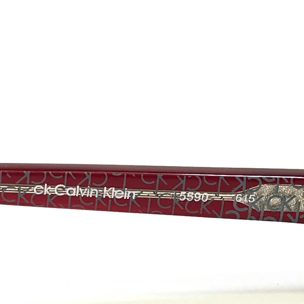 Calvin Klein Eyeglasses Frames 5590 615 Red Clear Rectangular Full Rim 50-15-135